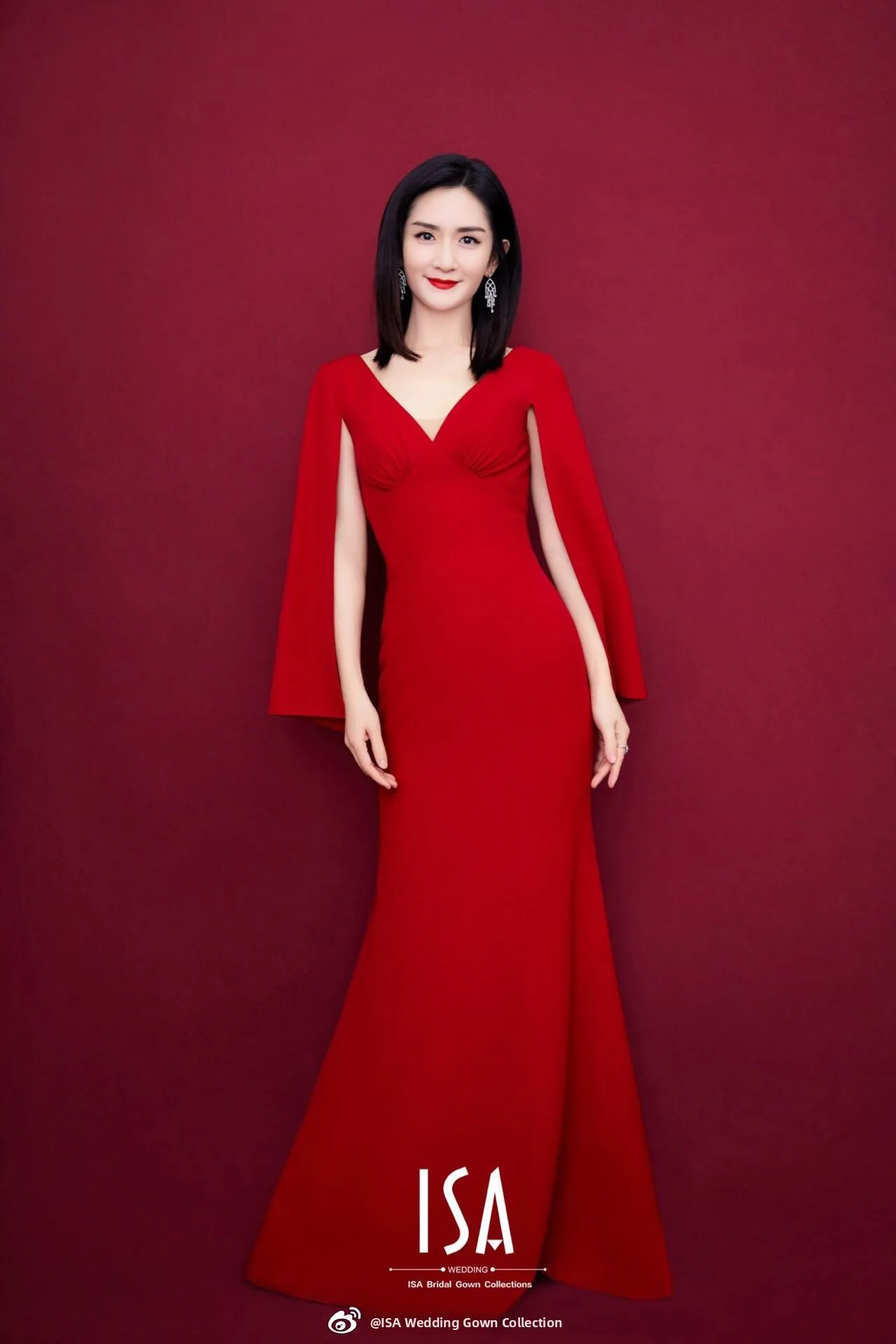 

Весна 2023: Красное облегающее длинное вечернее платье для женщин, модное, для ведущих, для свадебных вечеринок, с завышенной талией, длинными рукавами