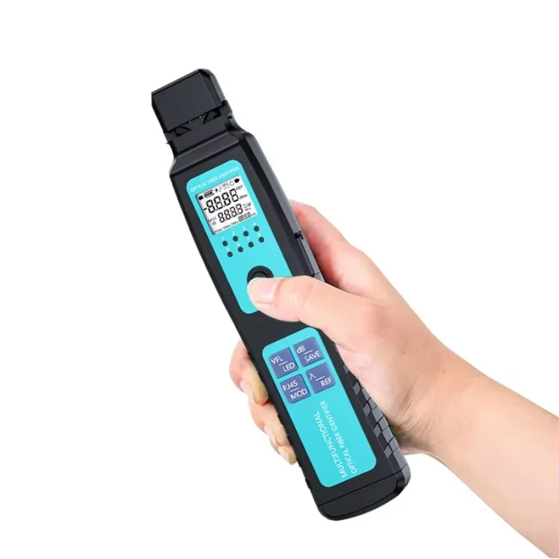 850-1650nm SM MM Live Fiber Identifier VFL LED RJ45 Test Tool For 0.25-3.0mm Optical Cable FTTH Network Maintenance