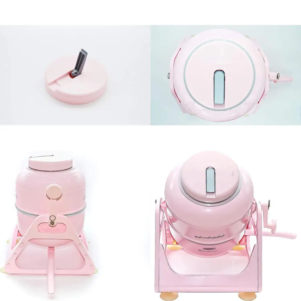 

Портативная ручная стиральная машина для небольших помещений - компактное решение для стирки в ретро-стиле, без электричества, розового цвета