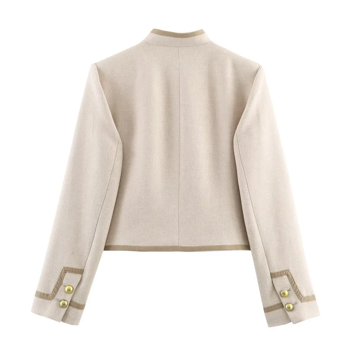 Chic Women's Knit Patchwork Blazer Jacket - Spring 2026