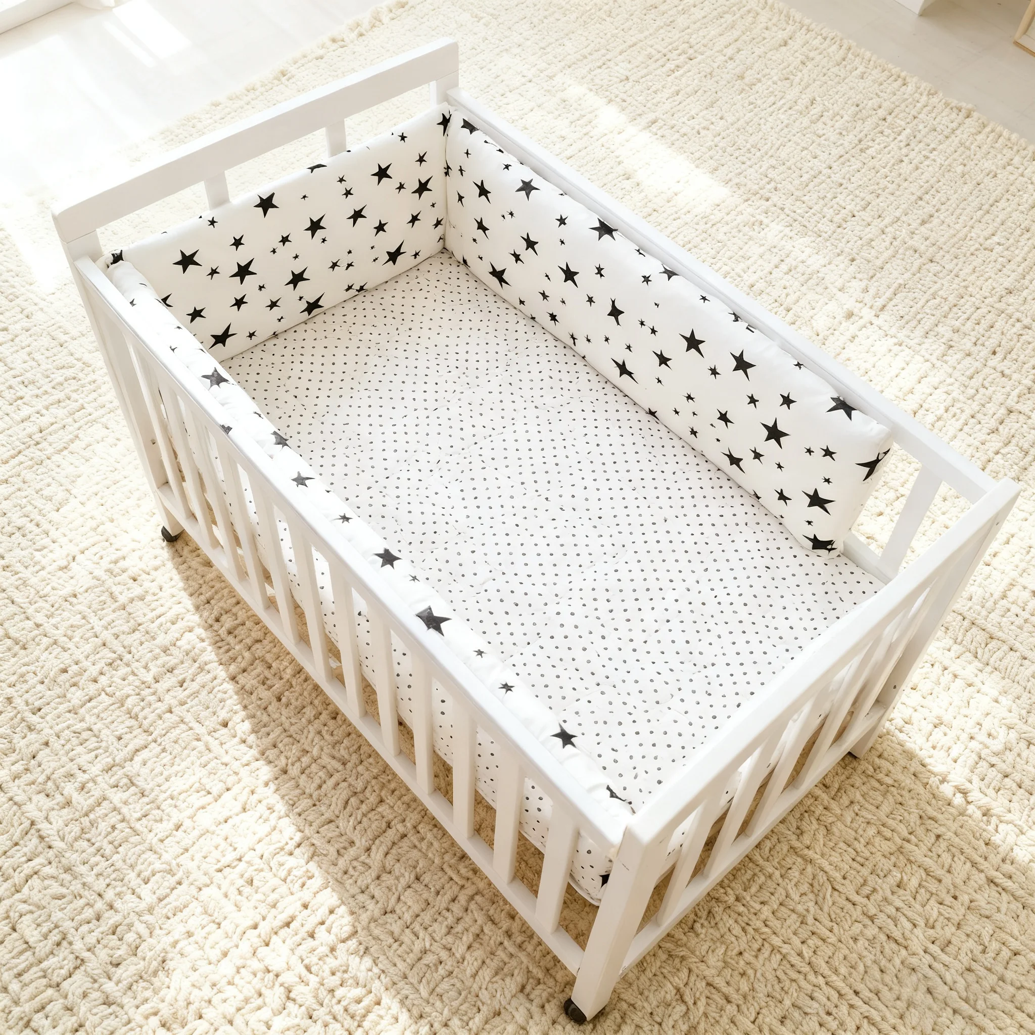 รั้วกั้นเตียงเด็ก 200x30 ซม. แบบหนาพิเศษ - ดีไซน์ซิปแบบสี่ฤดู ใช้ได้กับเตียงเด็กทุกประเภท พร้อมแผ่นรองนิรภัย