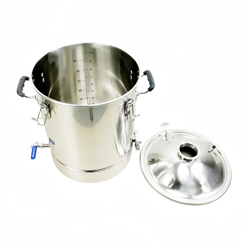 Nouveau réservoir de distillation 36L (9.5GAL) pour chaudière de Distillation, réservoir de brassage à domicile, réservoir de distillerie Moonshine en acier inoxydable 304