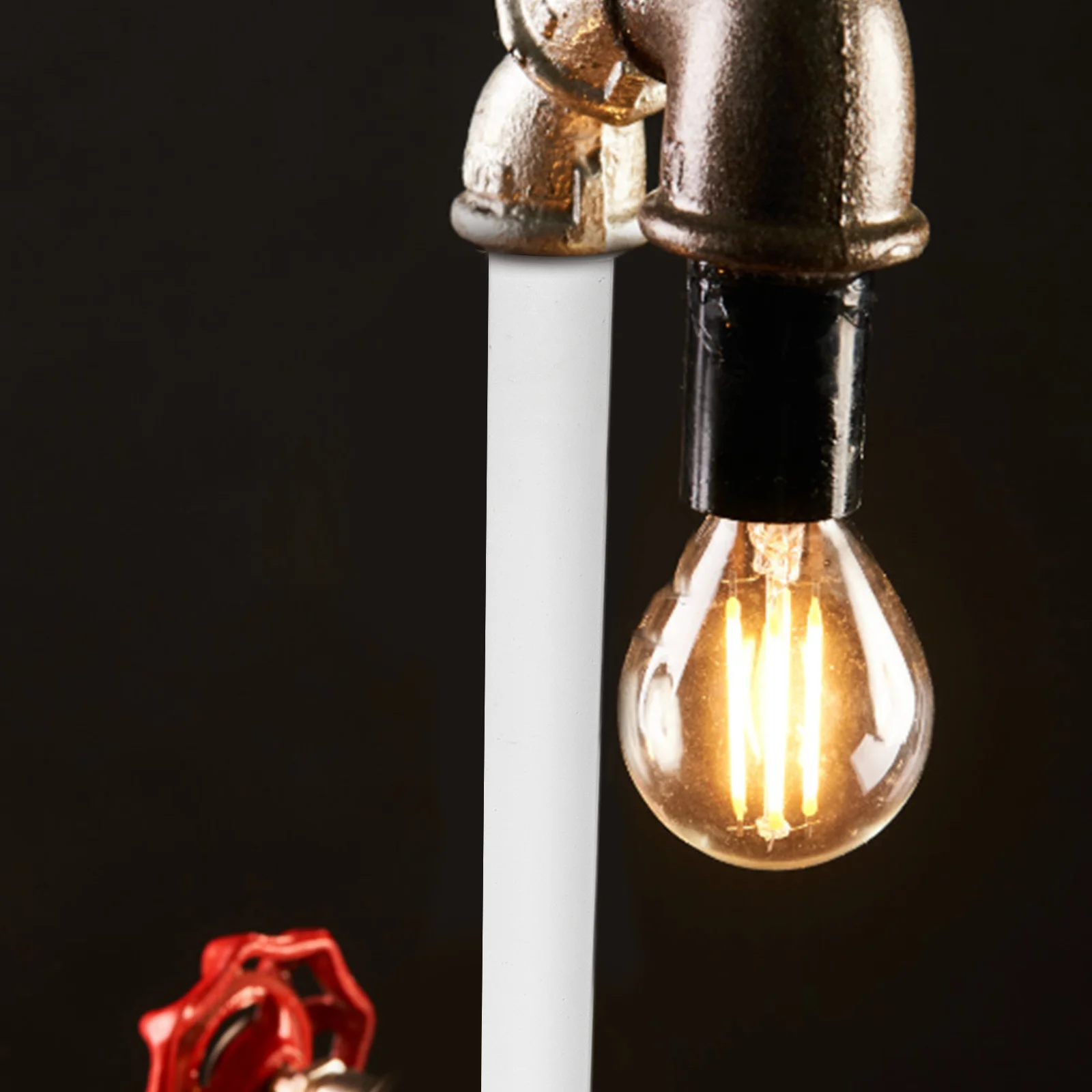 مصباح طاولة منحني من مادة الحديد الجذعية ملحق مصباح ملولب للإصلاح ومشاريع DIY تركيبات الإضاءة أسفل القضبان #1