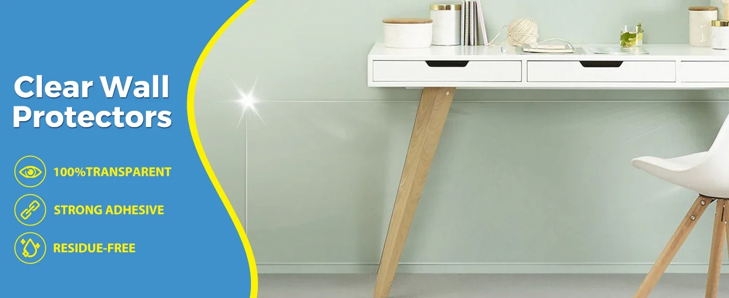 Wasserfeste, schmutzabweisende, abnehmbare, klebefreie und elektrostatische transparente Wandaufkleber, geeignet für Wohnzimmer und Schlafzimmer. – Detail 1