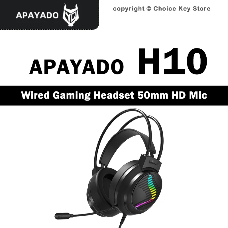 H10 Wired Gaming Headset Over-Ear Headphones with HD Omnidirectional Mic 50mm Drivers Noise Isolating 3.5mm USB for PC Laptop
