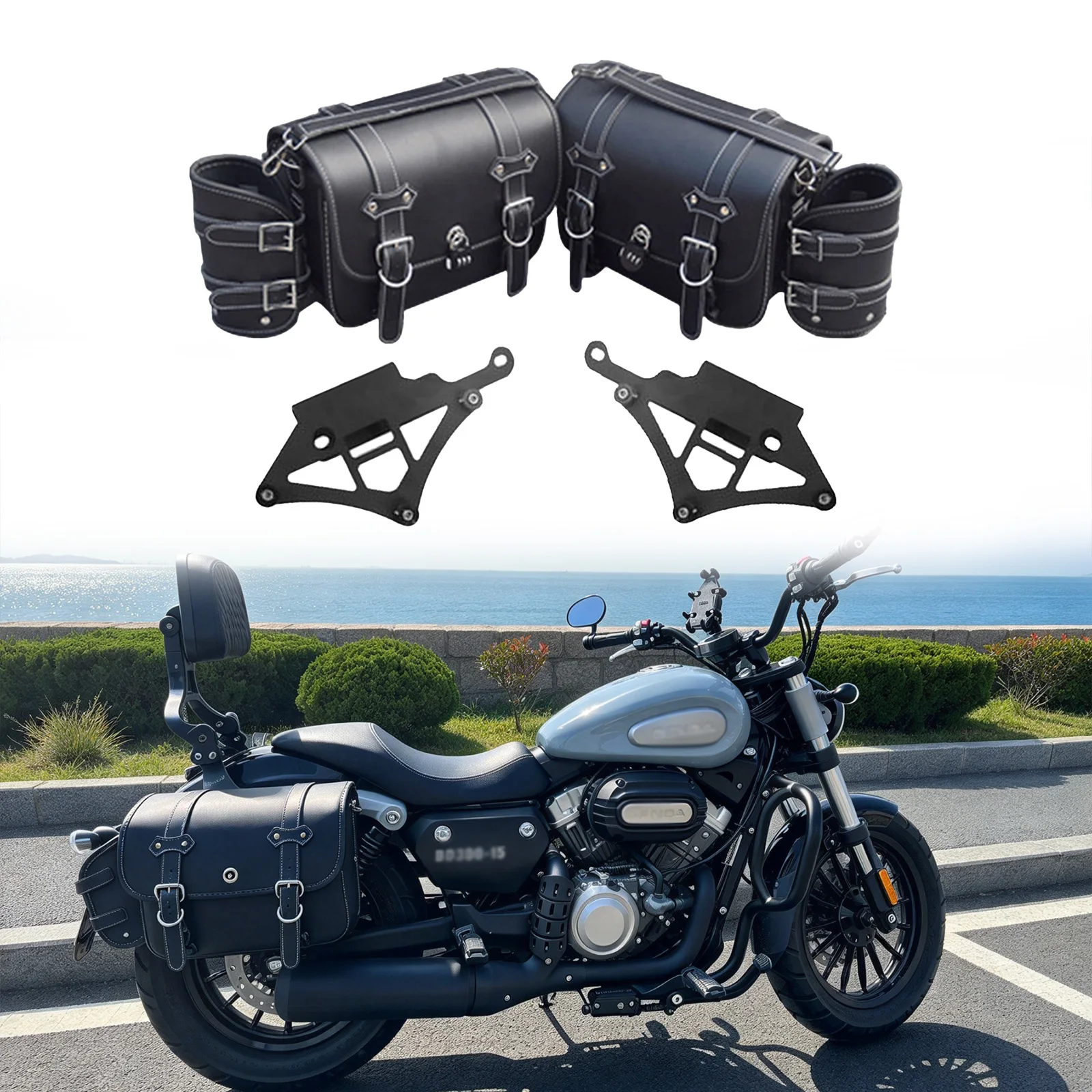 For Keeway V302 V302C Detachable Motorcycle Accessories Waterproof Quick Release Saddlebags Side Bags