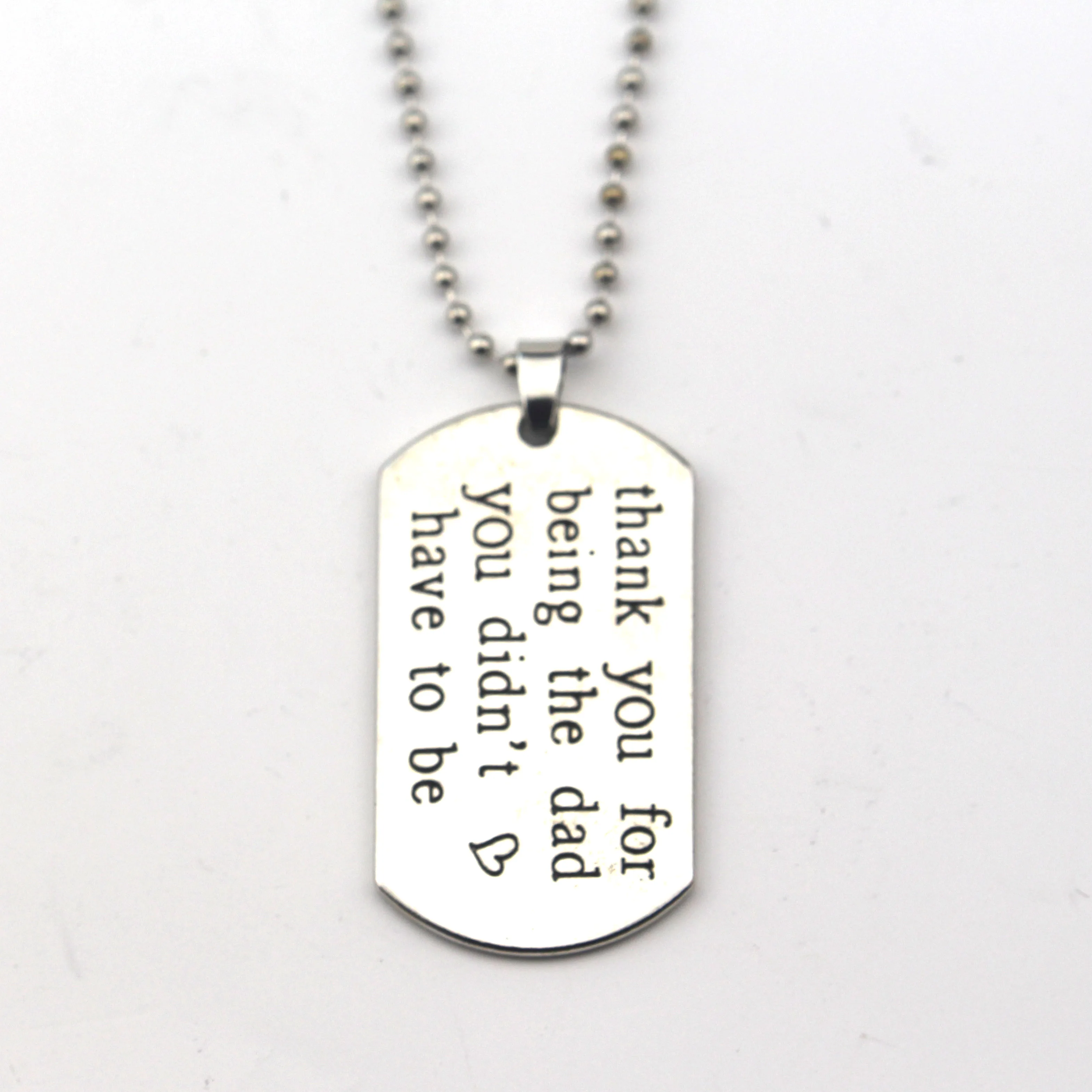  Military Army Tactical Personalized Bar US Dog Tag Necklace Chain Custom War Gift For Men Father Stainless Alloy Necklace
