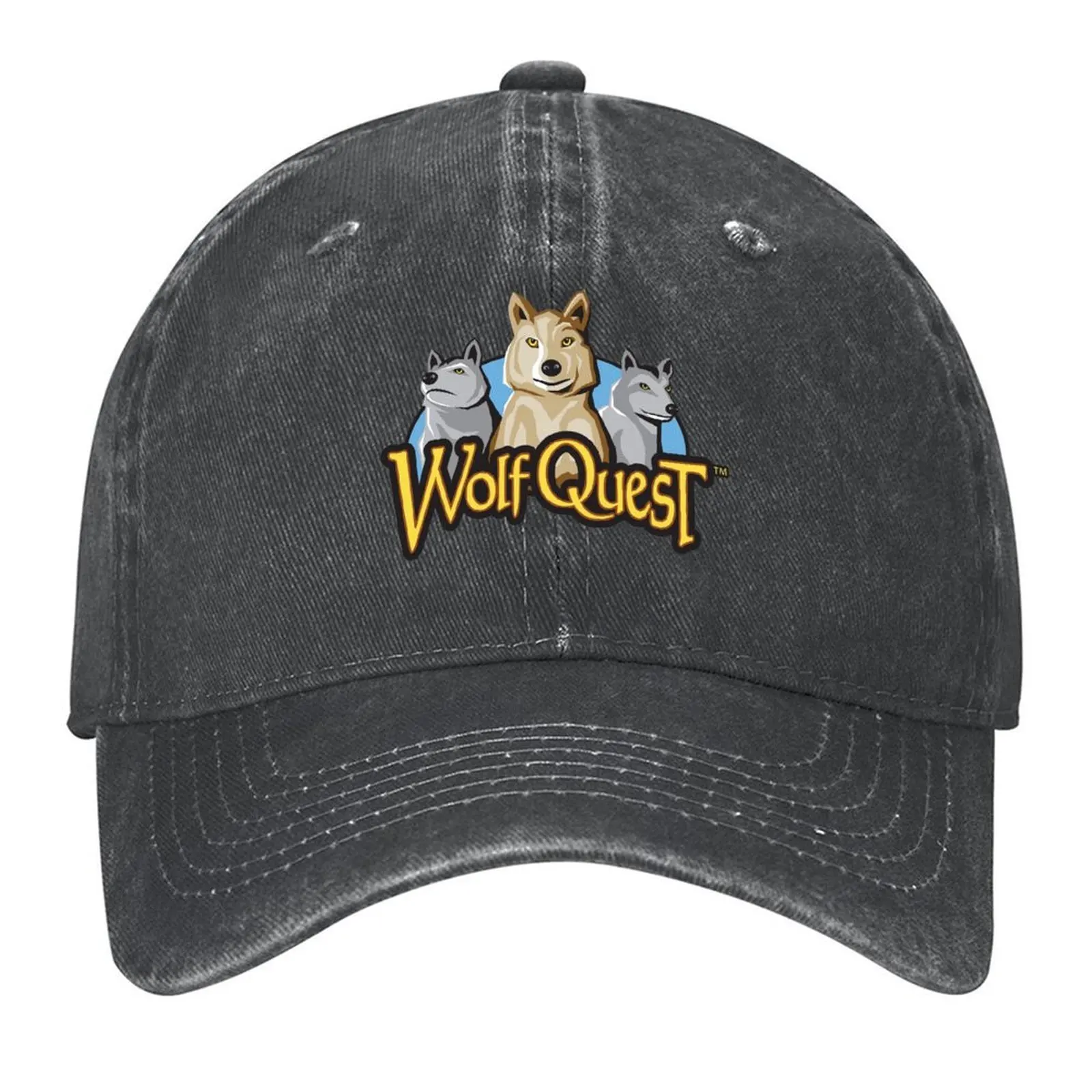 

WolfQuest Classic logo Baseball Cap sun caps Sports Cap Hat Beach derby hat Golf Wear Men Women's