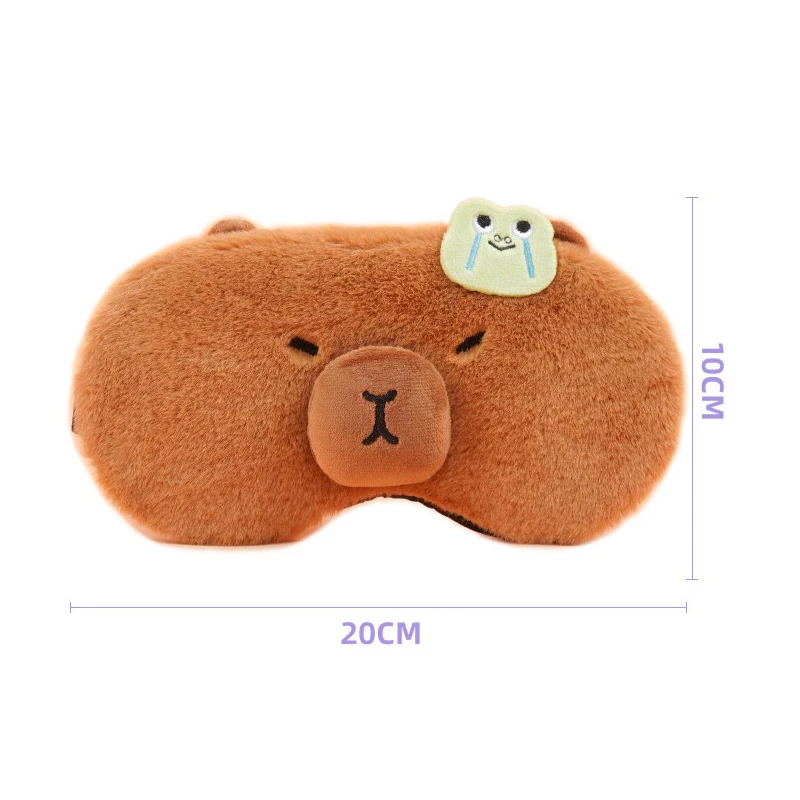 Cartoon Kawaii Lunch Nap Eye Protection Eye Patch Cute Creative Plush Capybara Ice Compress Light-blocking Eye Mask Gifts