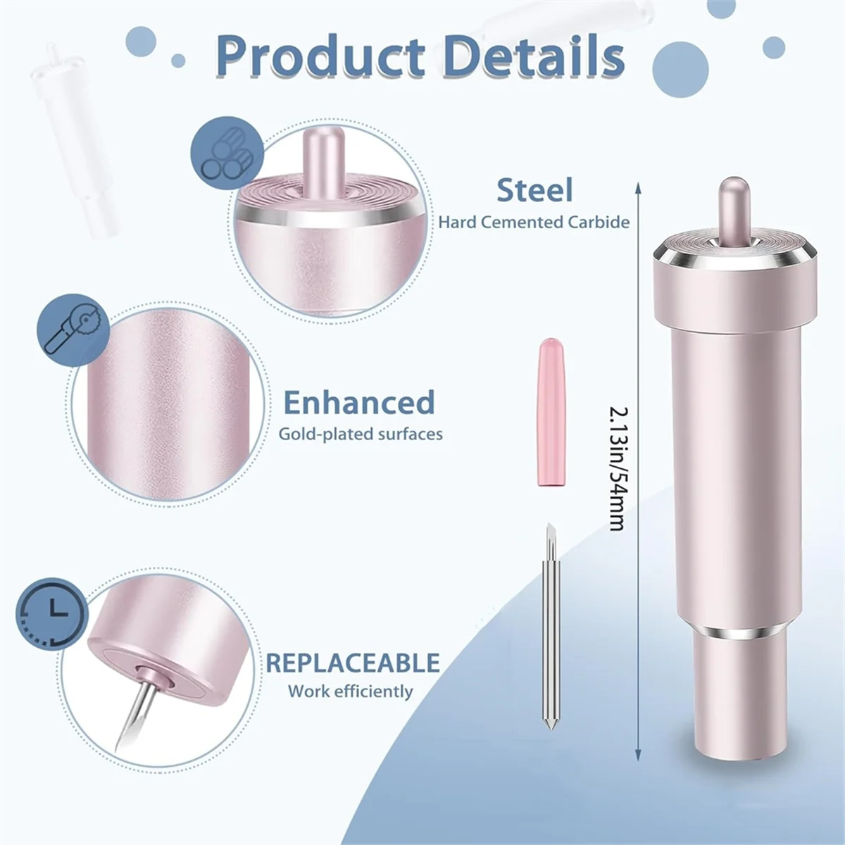 A99TDeep Cut Blade for Cricut Maker 3/Maker/Explore 3/Air 2/Air/One/Venture,60°Deep Point Blade and Housing