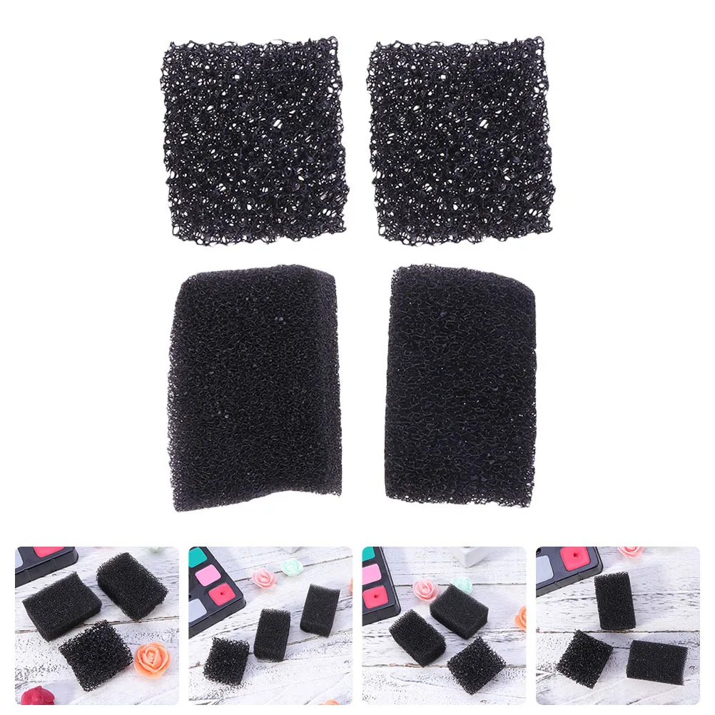Esponja puntiaguda negra para maquillaje de Halloween, efecto herido de cicatriz, suministro de maquillaje especial Diy, esponja densa, rechoncho de barba, 4 Uds.