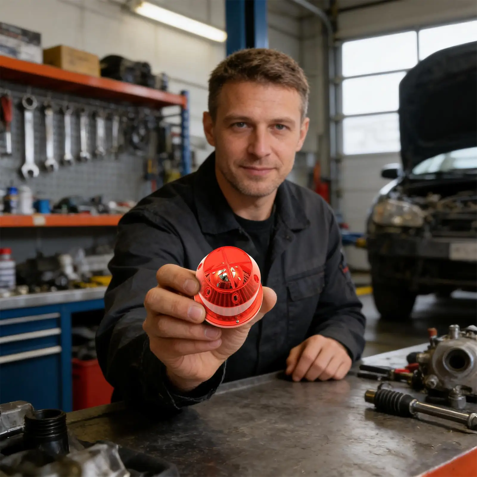 

Воздушный фильтр двигателя 76 мм, детали модификации с высоким расходом, автоматический воздушный фильтр для автомобильного грузовика, внедорожника, трактора, прицепа, двигателя автомобиля