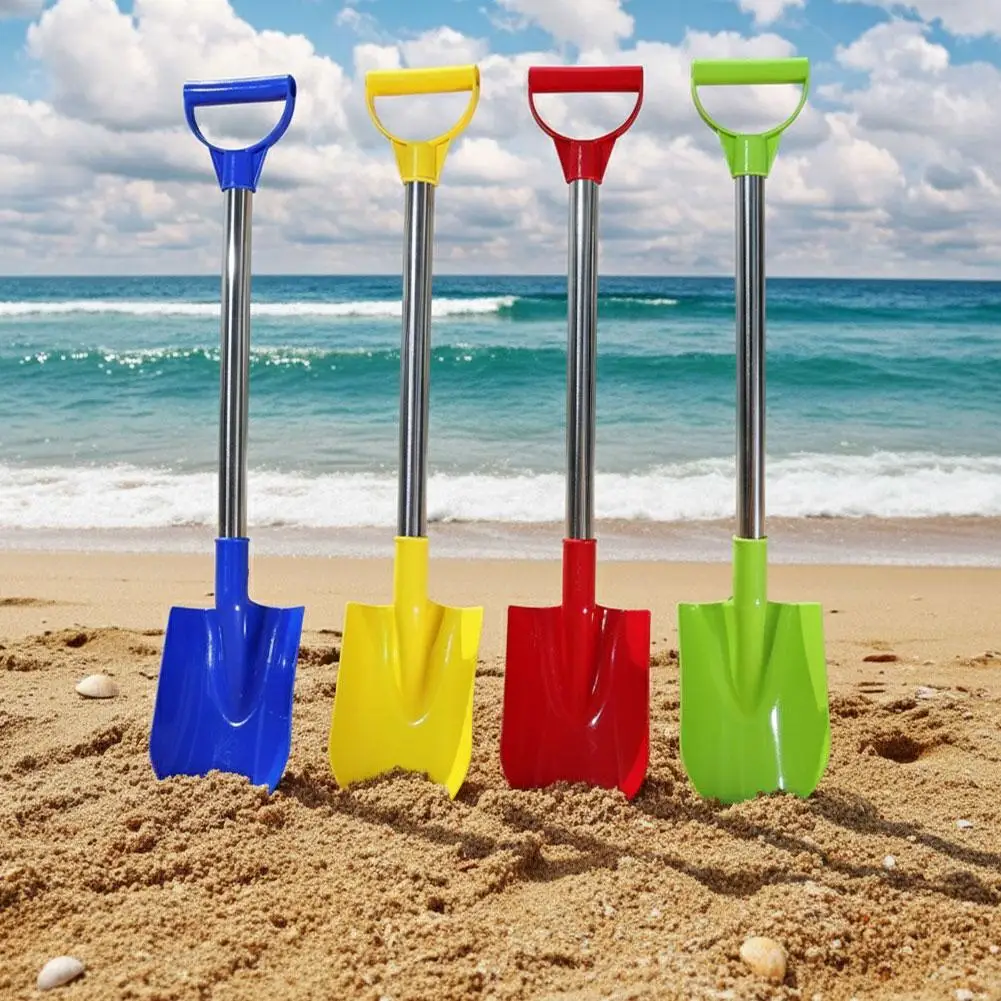 Pá de Praia de Plástico Reforçado para Crianças, Pá de Areia e Neve com Design de Desenho Animado, Ferramenta Premium para Brincar na Areia, Brinquedo para Praia
