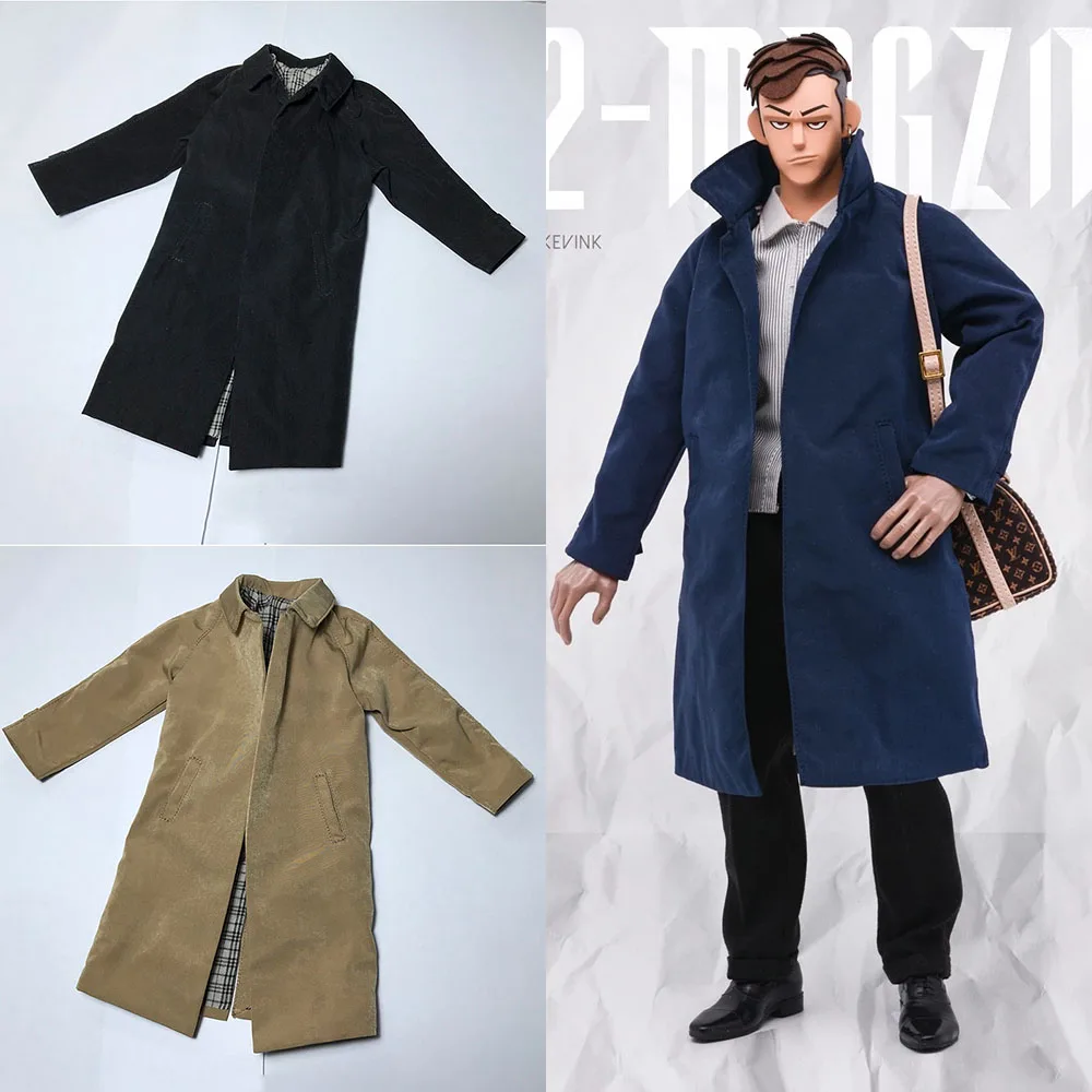 

3 Colors 1/6 Scale Male Soldier Trend Classic Detective Windbreaker Agent Long Coat Accessories for 12 inch Action Figure