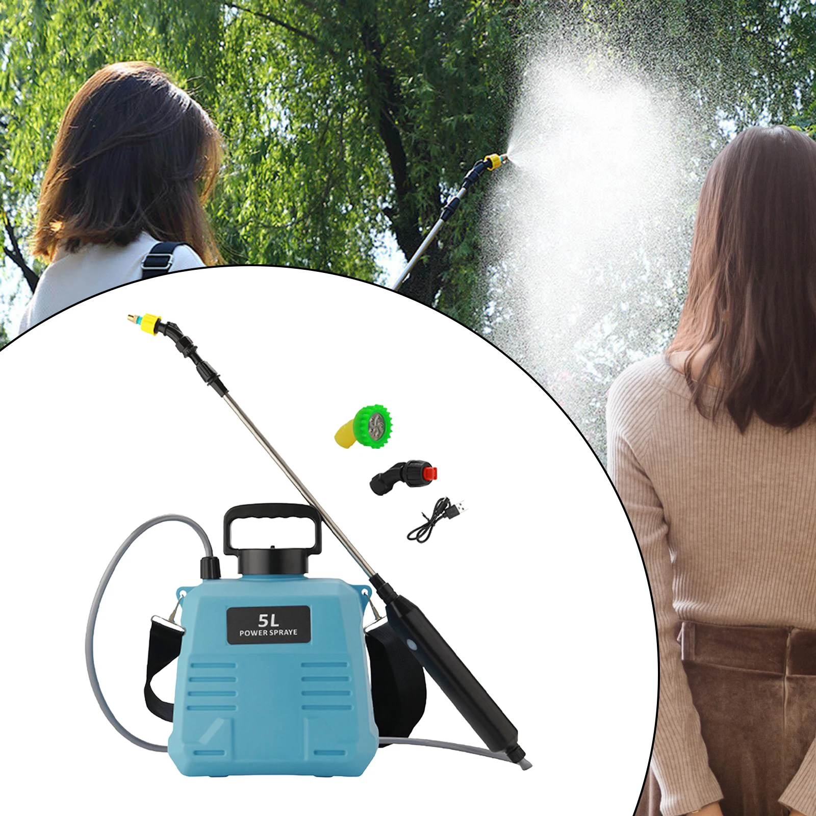 5L 8L Handheld Electric Sprayer Shoulder Watering Can Portable Garden Sprayer for Garden Watering Agricultural Pesticide Sprayer