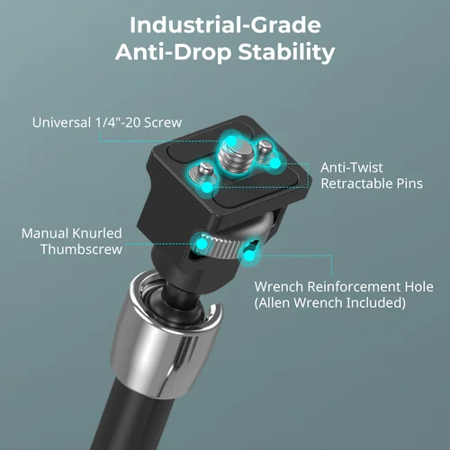 Imagen 2 del producto Brazo mágico SmallRig con abrazadera en forma de cangrejo, con tornillo de 1/4""-20, cabeza de bola para 360 °   Ajustes, para cámaras de acción, monitores -5312