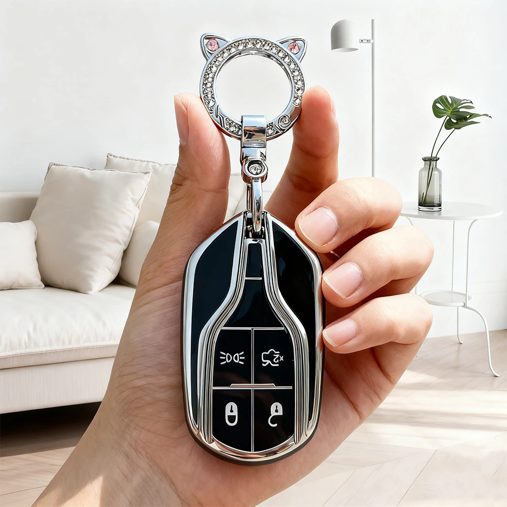 TPU Car Key Case for Maserati Levante Ghibli Quattroporte GT Granturismo GranCabrio Key Fob Protector Cover Accessories