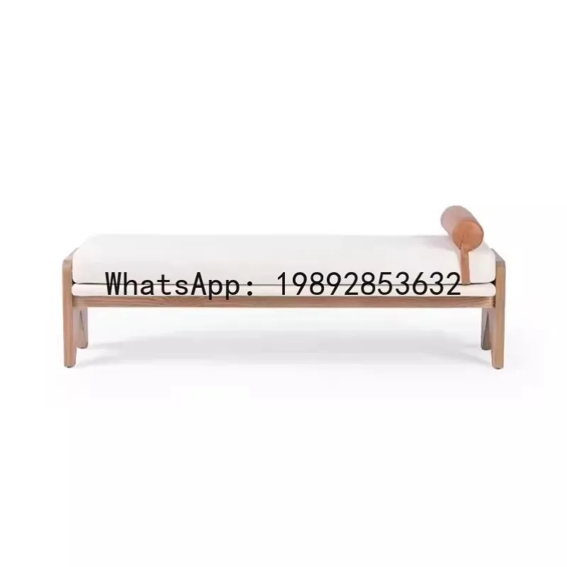 A1  New Chinese Style Home Sofa Stool Bed End Stool Home Solid Wood Long Stool Zen Style Shoe