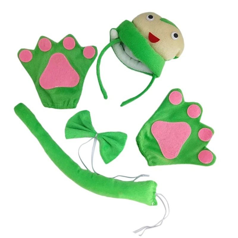 Halloween Snake Costume Set Including Snake Hairband, Tail, Glove and Bowtie