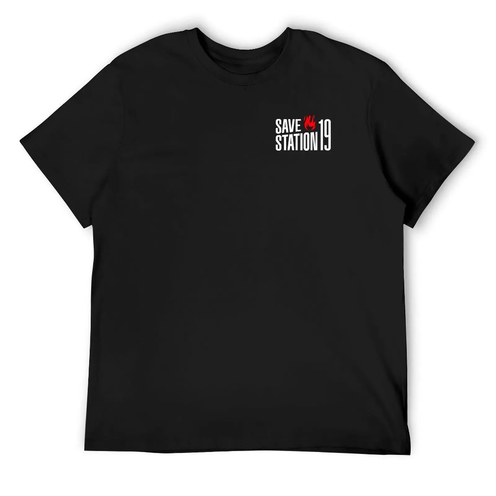 

Save Station 19 (Small logo) T-Shirt street wear shirts graphic blue lock vintage clothes tee shirts for men