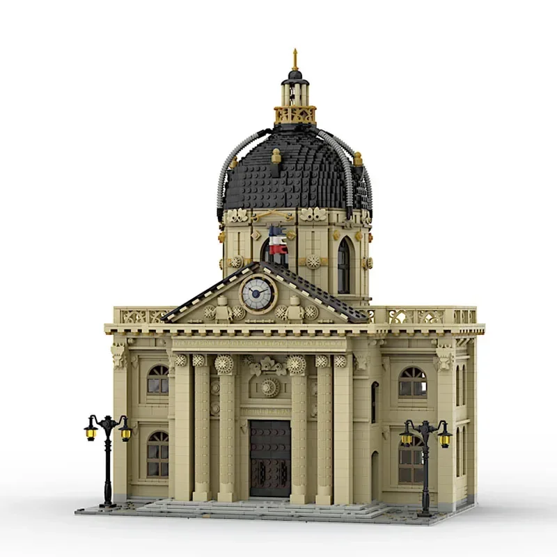 MOC-163321 Bloco de construção arquitetura montagem criativa brinquedo DIY aniversário presente de Natal Instituto de Estudos Ocidentais na França