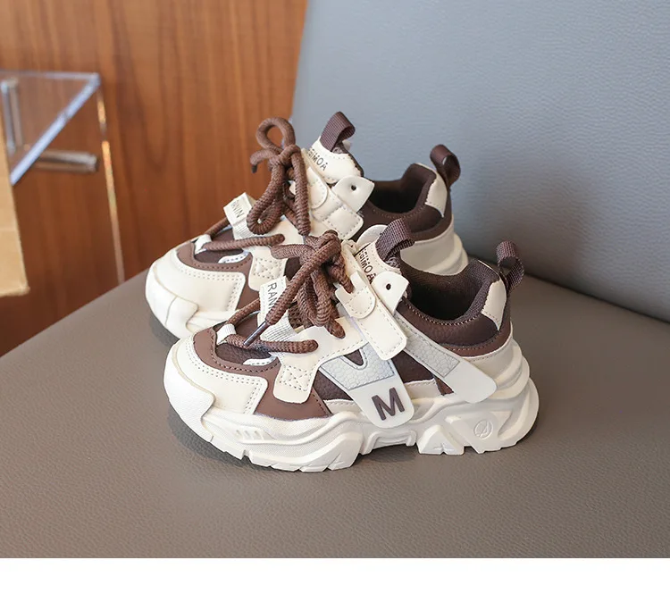 Mädchen-Sportschuhe 2026 Neuer Stil Weiche Sohle Kinder-Freizeitschuhe Modische Atmungsaktive Gestreifte Dad-Schuhe für Kinder Jungen – Detail 12
