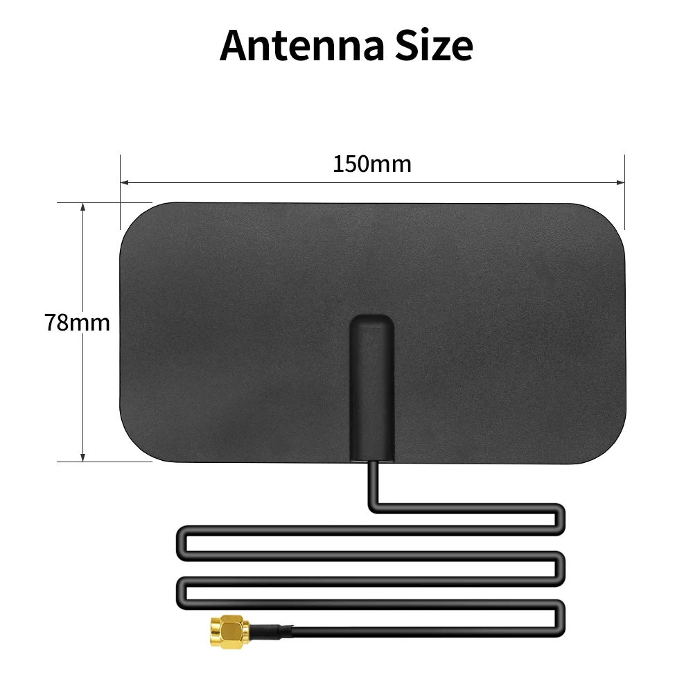 4G Large Flat Antenna 150*78mm Road Panel Antenna Dual-band High Gain Vehicular Patch Antenna with RG174 Cable SMA Male