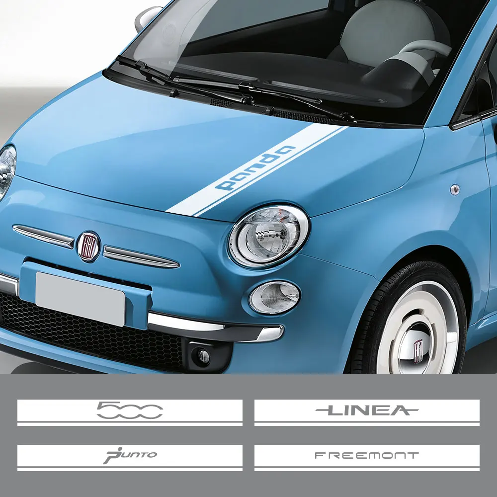 Vinilo Adhesivo para el Capó Delantero del Coche, Cubierta de PVC para el Capó del Auto, para Fiat 500, ARGO, BRAVO, FREEMONT, IDEA, LINEA, PANDA, SEICENTO, SIENA