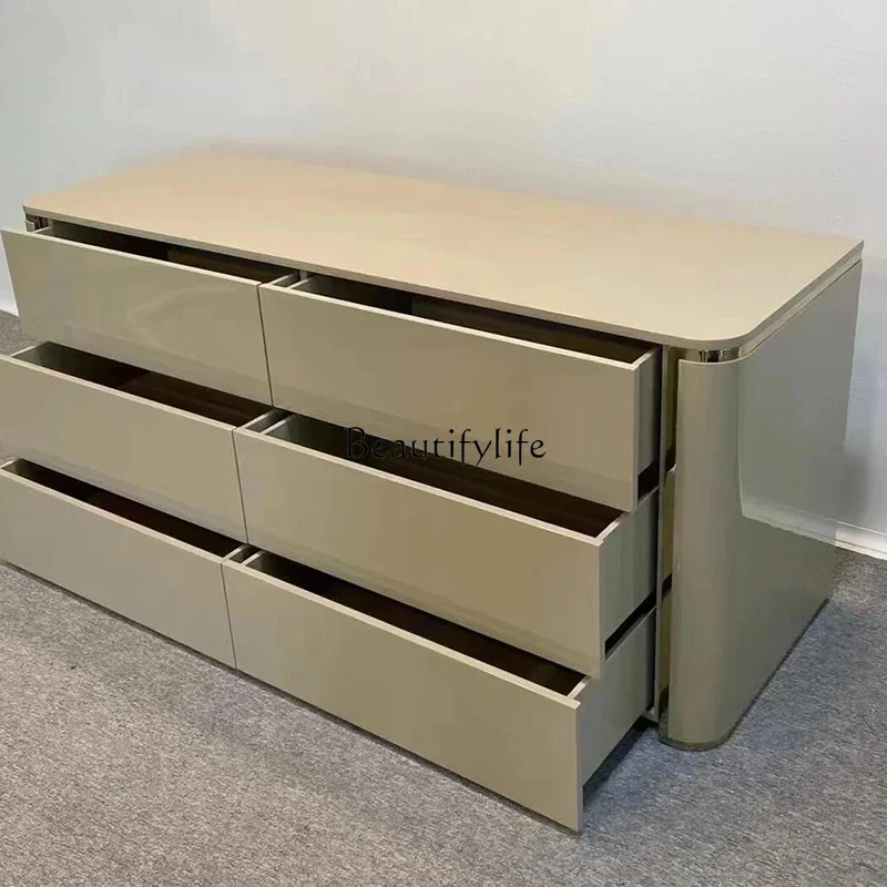 

PJ12PJ12Light luxury marble dining side cabinet entrance living room floor piano paint solid wood TV cabinet