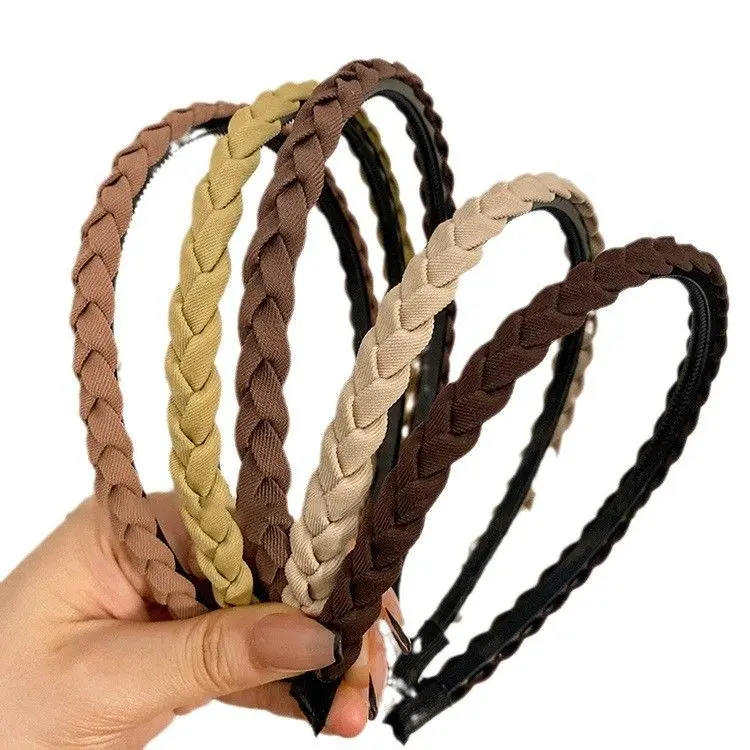 High Grade Fine Edge Solid Fabric Headbands Fashion Hair Accessories Women\'s Trend Casual Cross Winding Hairband Hairbands Girl