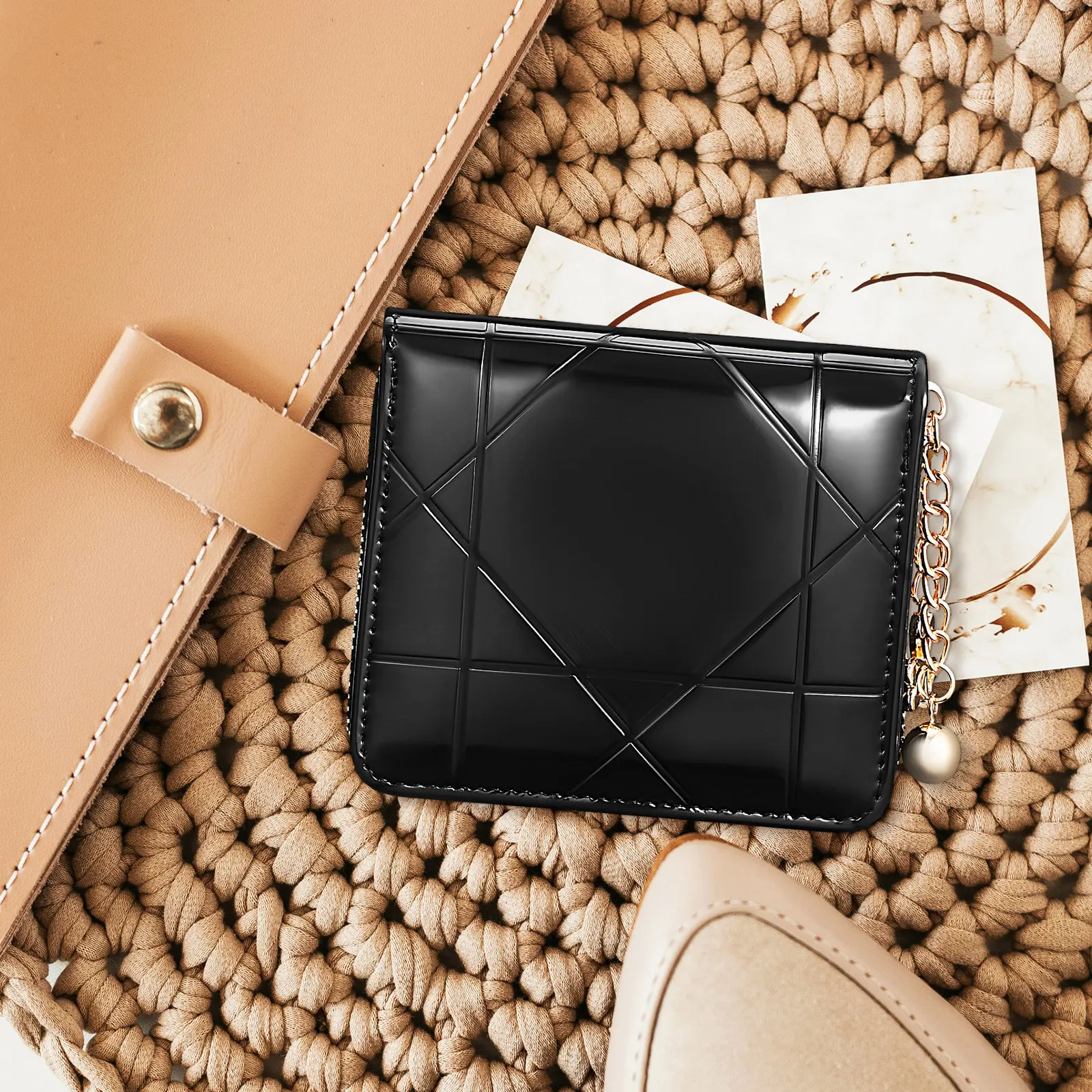 

Тонкий кошелек-портмоне для монет и кредитных карт, маленькая женская сумочка на молнии, клатч, кошелек для мелочи, карманный органайзер