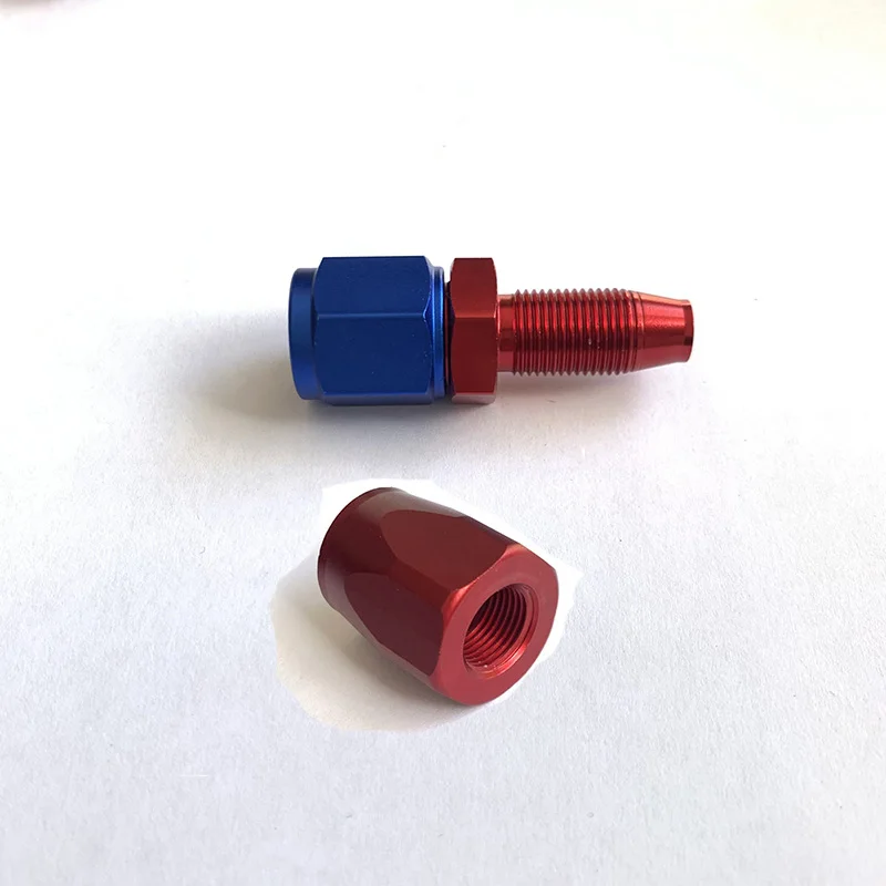 Universal AN4 AN6 AN8 AN10 AN12 Aluminum Oil Fuel Swivel Hose End Fitting Adaptor Kit  0°/45°/90°/120°/180° Black Red And Blue