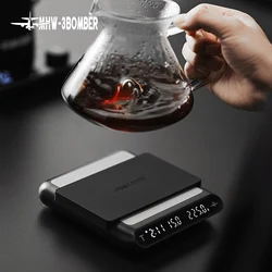 MHW-3BOMBER Smart Drip Espresso Coffee Scale with Auto Timer USB Charging Kitchen Electronic Scale Cafe Home Barista Accessories