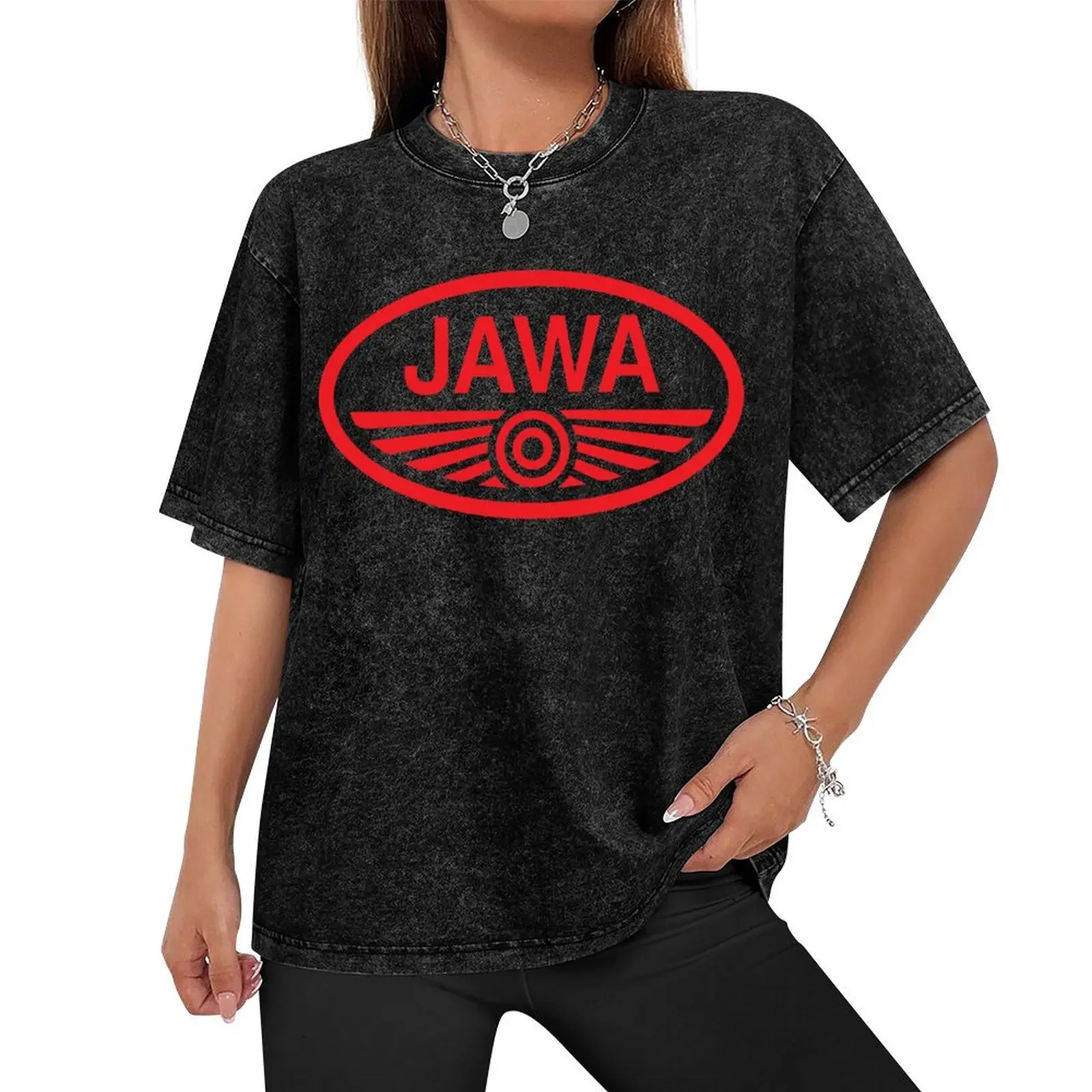 JAWA Motorcycle Classic Logo T-Shirt oversized t shirt oversizeds slim fit t shirts for men