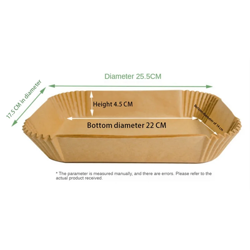

A78E-200Pcs for Ninja Foodi Airfryer Kitchen Cooking Rectangular Air Fryer Paper Special Disposable Bakeware