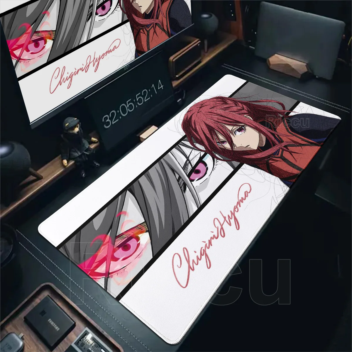 أنيمي الأزرق قفل جديد ماوس الوسادة XXL ألعاب الكمبيوتر المحمول سرعة المنزل طاولة مكتبية لوحة المفاتيح كبيرة المطاط عدم الانزلاق Deskmat الألعاب الملحقات