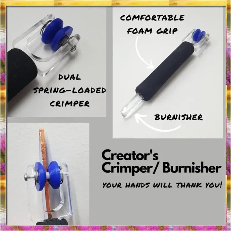 Utensile manuale per lucidatura a crimpare per lamina ABSU, facile da usare, portatile, con impugnatura comoda, strumento per piegare il foglio di alluminio multifunzionale