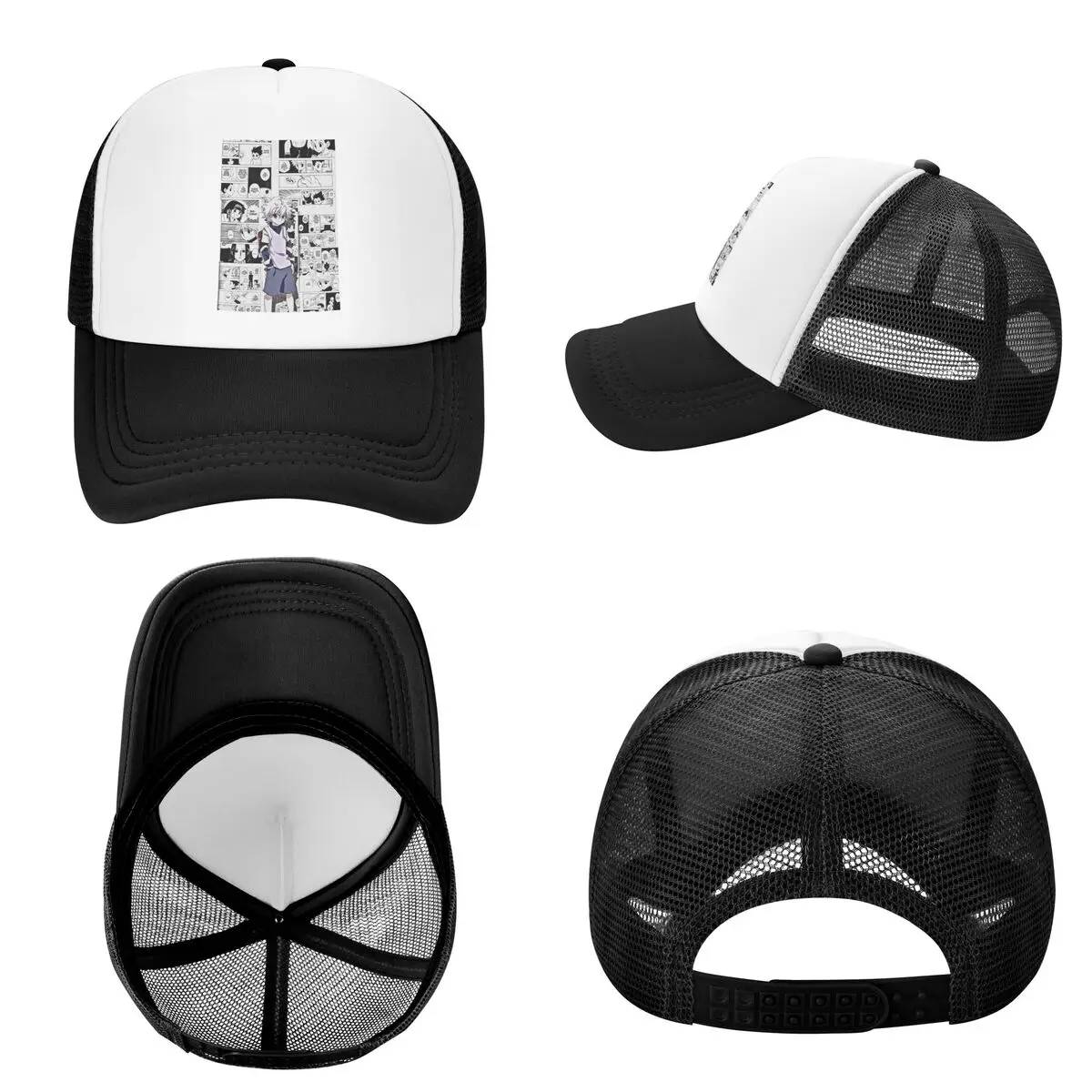 Anime HXH Hunter X Hunter Killua Zoldyck Cap Casual Mesh Baseball Caps Adjustable Hat Hip Hop Summer Unisex Baseball Hats