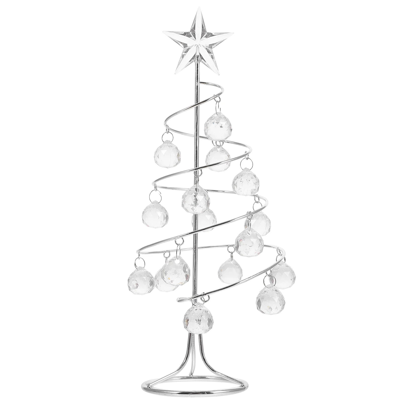 

Window Desktop Christmas Tree Decor Ornament Display Stand Plastic Iron Xmas Adornment