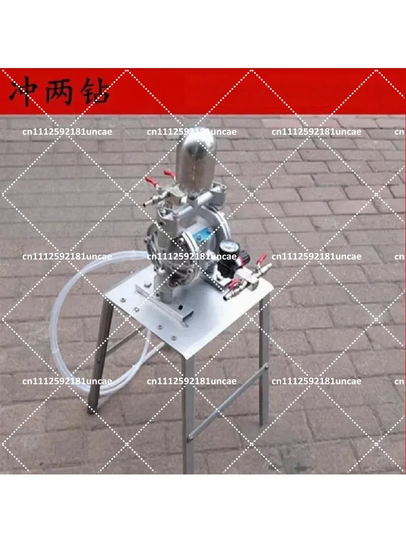 Pneumatic Diaphragm Pump, Portable High Pressure Double Acting Membrane Pump 0.15-0.7MPa for Spray Paint