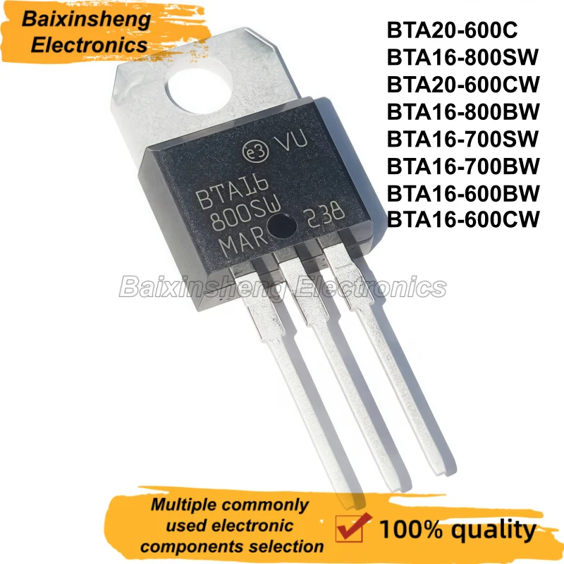 10PCS NEW BTA BTA16 BTA20 BTA20-600C BTA20-600CW BTA16-800BW BTA16-800SW BTA16-700SW BTA16-700BW BTA16-600BW BTA16-600CW TO-220