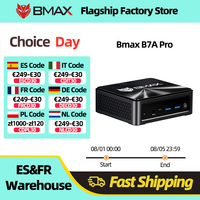 BMAX B7A Pro Mini Pc AMD Ryzen 5 7430U Processor AMD Radeon Graphics 16GB RAM 512GB SSD Windows 11 USB HDMI Type-C Bluetooth