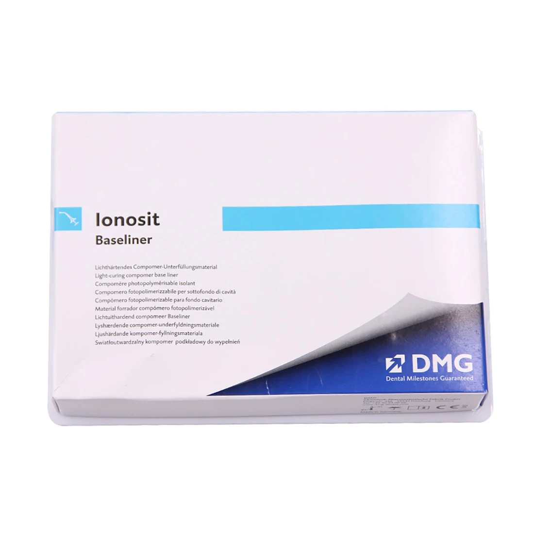 0.33g/pc New Dental Base Liner Filling Material DM Ionosit Baseliner Composite Restoration Protection Light-Curing Ionomer Base