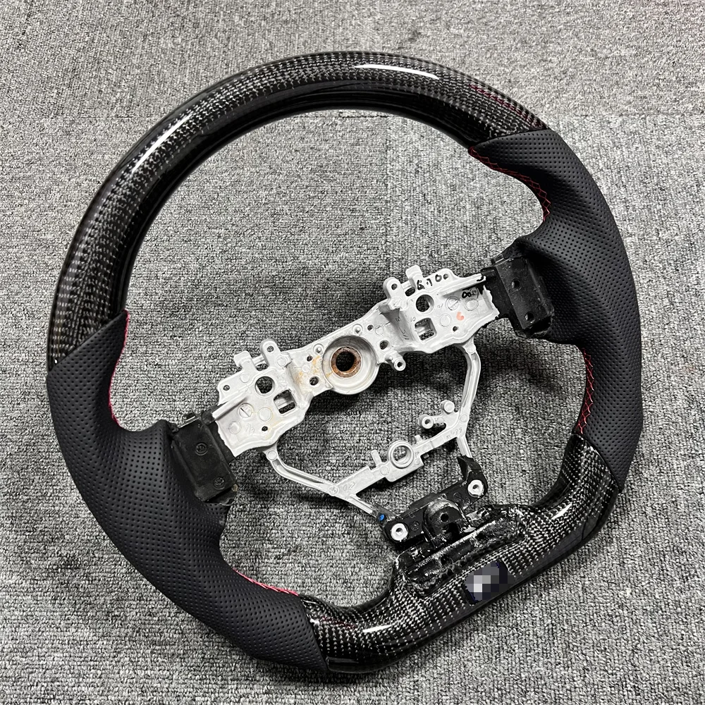 For Toyota Lexus Semi-Perforated Carbon Fiber Steering Wheel With