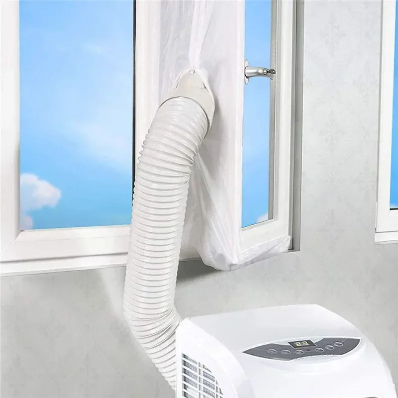 AirLock Window Seal for Portable Air Conditioner  Flexible Cloth Sealing Plate Window Seal with With Zip and Adhesive Fast