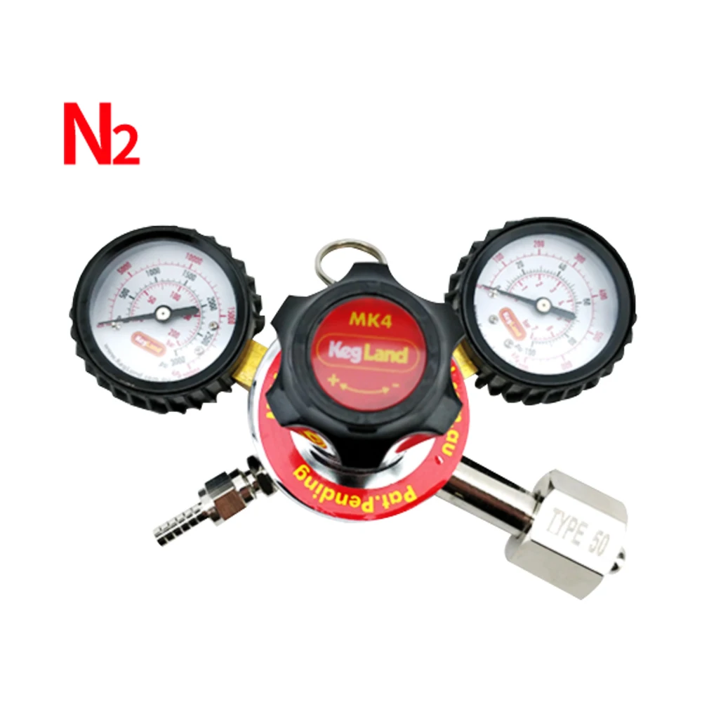 KegLand Nitrogen (N2) Gas Regulator | MK4 Dual Gauge Multi  - Type 50   duotight connector Beer Home Brewing