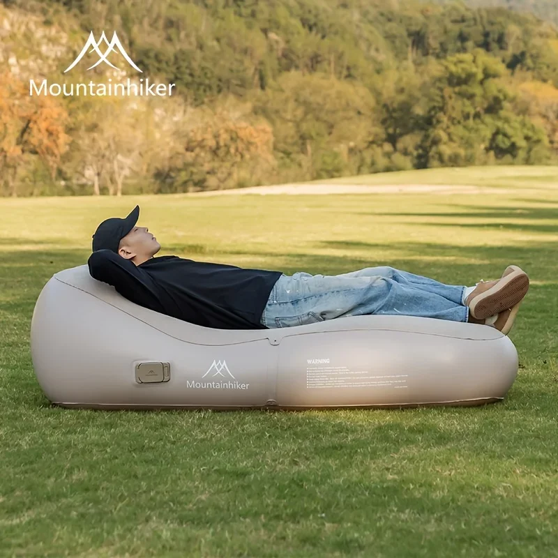 

1pc Inflatable Sofa Outdoor Single Automatic Air Cushion Lazy Camping Lounger Portable Picnic Lounge Chair Park Lawn Resting Pos