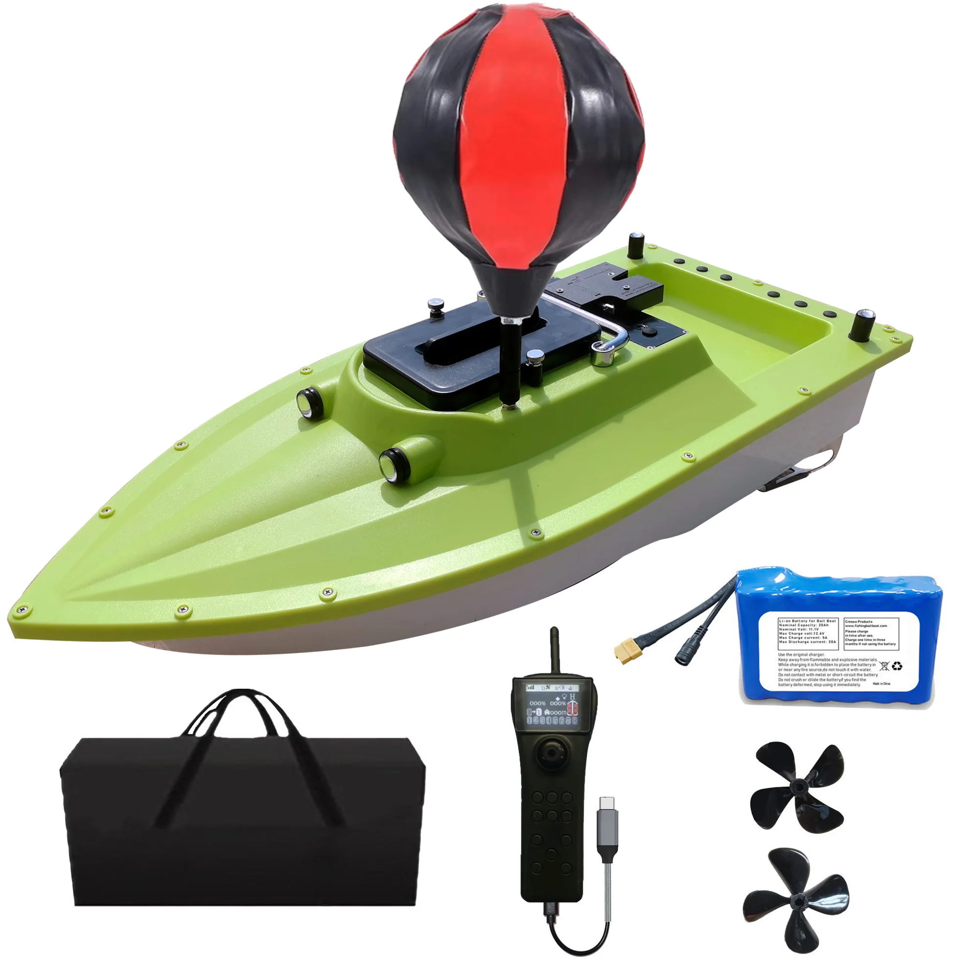 

S80 Brushless Motor Super Speed Saltwater RC Fishing Bait Boat With GPS For Surf Fishing With,IP 66 Waterproof,5 Meters/Second