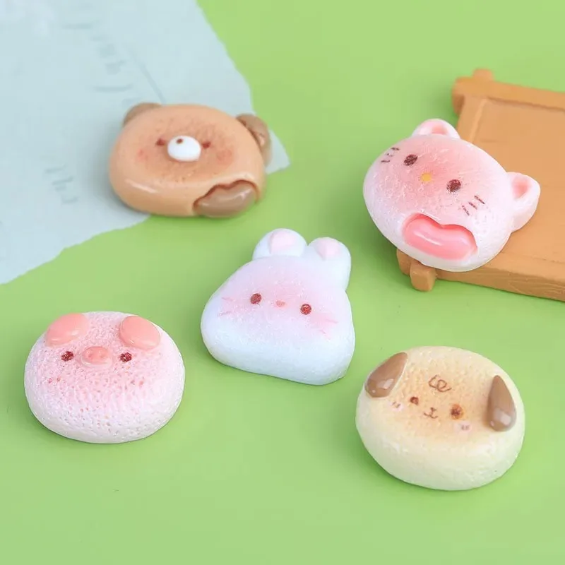10Pcs Glossy Cartoon Rabbit Resin Charms Cute Bunny Pendants DIY Accessories For Earrings Keychain Phone Case Decor view 2