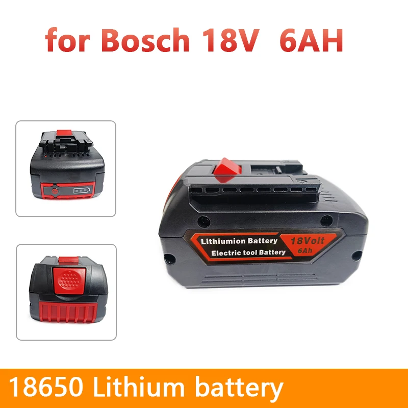 New 18V 6000mAh Rechargeable Lithium-Ion Battery. For Bosch GBA18V GSR18V BAT618 BAT619 Replace Electric Tool Battery